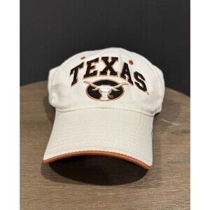Texas Longhorns Adjustable Hat Cap NCAA White/Burnt Orange Zephyr Embroidered